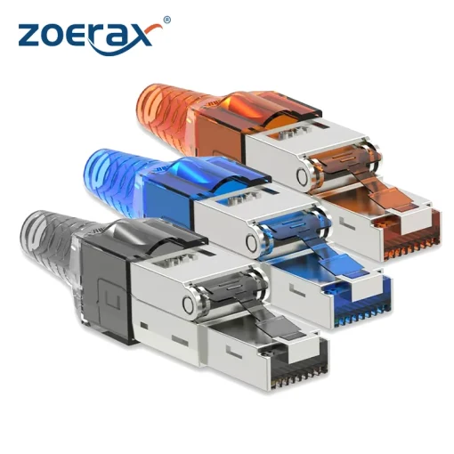 Conectores Ethernet Blindados ZoeRax 10 peças RJ45 Cat8 Cat7 Cat6a