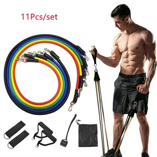 Conjunto com 11 Elásticos TPE Fitness