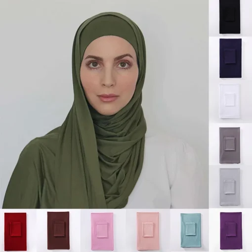 Conjunto de Hijab para Mulheres Muçulmanas com Capuz de Modal de Rayon de Venda Quente