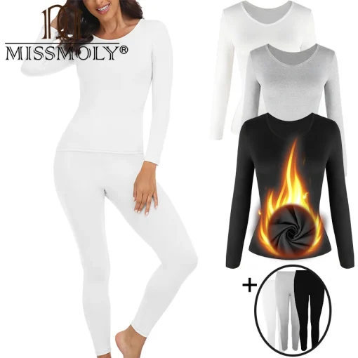 Conjunto de roupas térmicas femininas da MISSMOLY