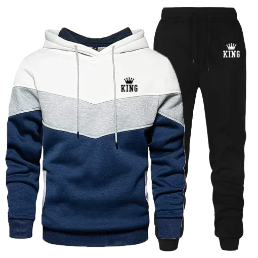 Conjunto moletom esportivo casual masculino