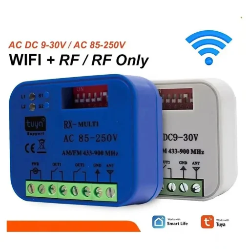 Controlador Receptor de Porta de Garagem Wifi Multi RX Universal