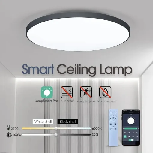 Controle Remoto App Smart LED Luz de Teto 220V 50W