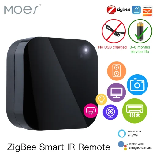 Controle remoto IR inteligente MOES Tuya ZigBee