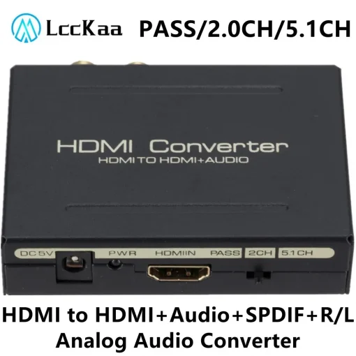 Conversor Extrator de Áudio HDMI Compatível com 4K