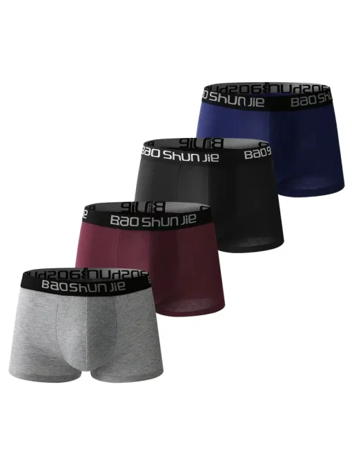 Cuecas boxer de algodão p homem Lote 4pcs