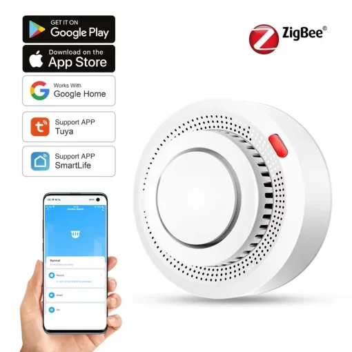 Detector de Fumaça Inteligente Tuya Zigbee