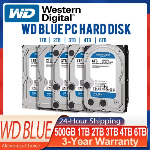 Disco Rígido HDD SATA III 6 Gbs 3,5 WD Blue