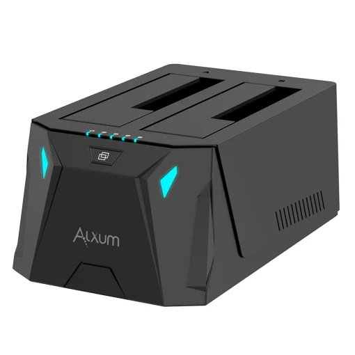 Dock USB C ALXUM para SATA, Estação de HD Dual-bay para SSDHDD de 2,53,5 P com Clone Offline 36 TB