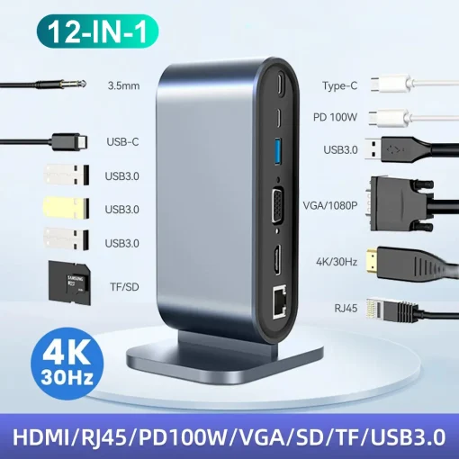 Dock USB-C PD 100 W e HUB