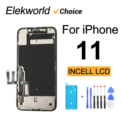 Elekworld melhor escolha LCD incell para tela do iPhone 11 com conjunto de digitalizador 3D Touch, substituição sem pixel morto