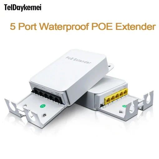 Extensor POE à prova d'água de 5 portas