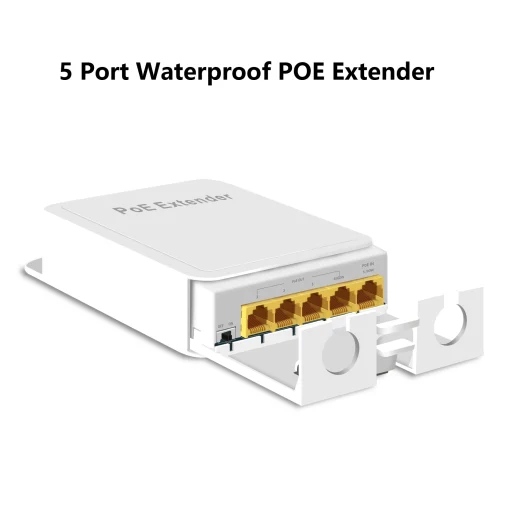 Extensor PoE à prova d'água de 5 portas