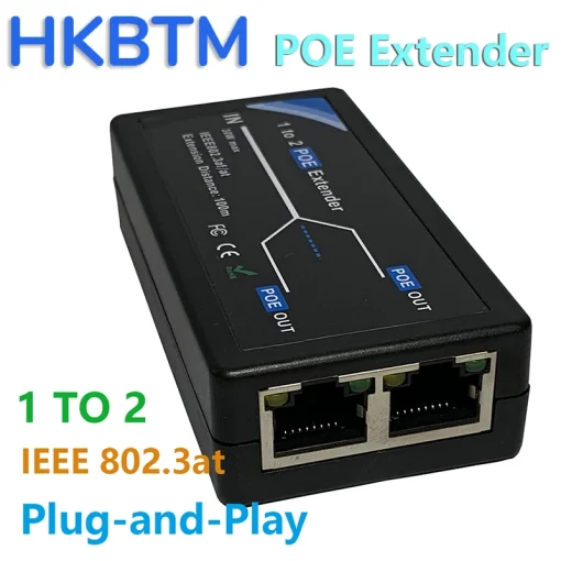 Extensor Port POE HKBTM 2 com IEEE 802.3af 100Mbps