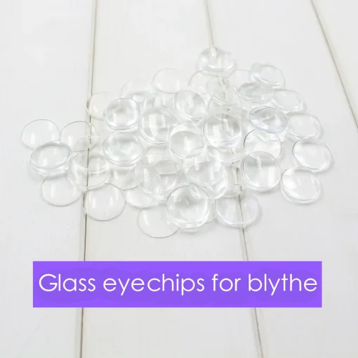 Eyechips de vidro transparente DBS Blyth doll 14mm