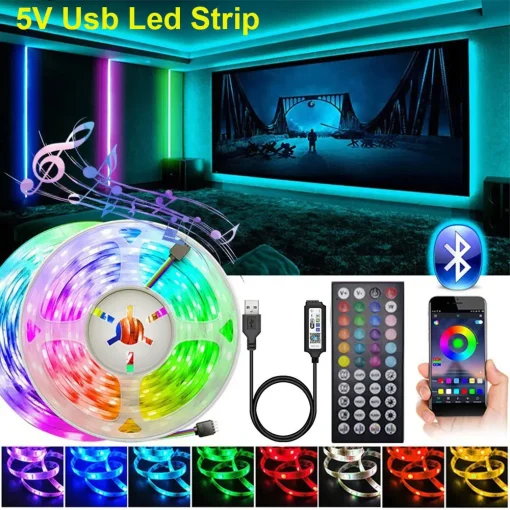 Fita LED inteligente 5050 Wi-Fi Alexa RGB