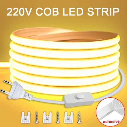 Fita de LED 220V COB à prova d'água