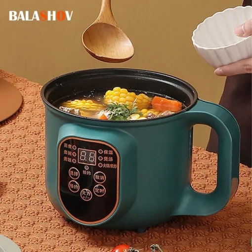 Fogão elétrico quente Multicooker Ensopado Aquecimento Ovos Panela de sopa Macarrão Cozinhador a vapor Arroz Fogão Cozinha EU Plug