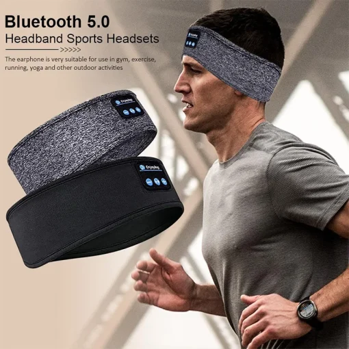 Fone Bluetooth Esportivo com Faixa para Olhos para Sono