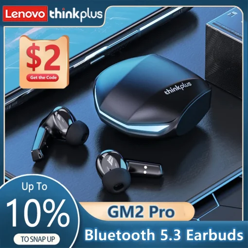 Fones de Ouvido Lenovo GM2 Pro Bluetooth 5.3