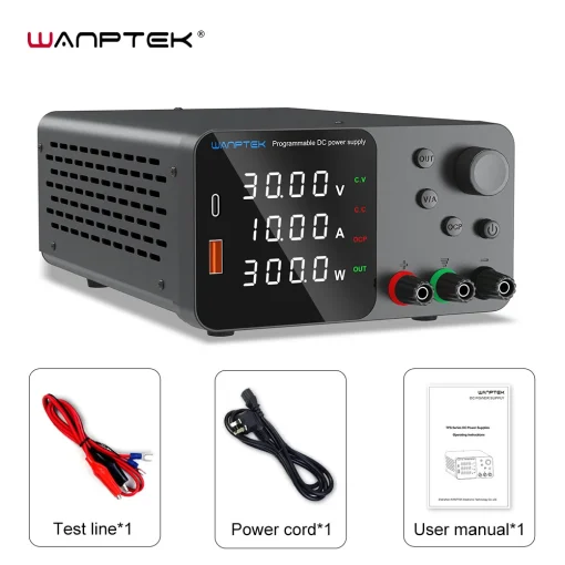 Fonte de alimentação DC ajustável Wanptek 30V 10A 60V 5A