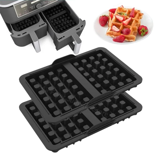 Forma de Silicone para Waffles com Fritadeira a Ar