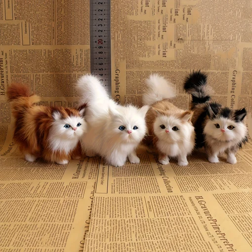 Gatos De Simulação De Pelúcia Brinquedos Modelo De Gatinho Macio