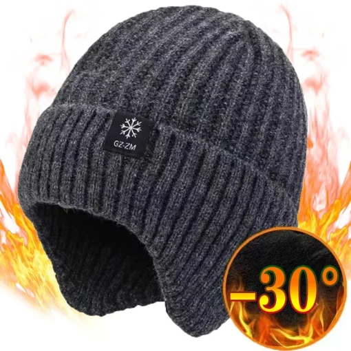 Gorro de Inverno de Tricô Masculino