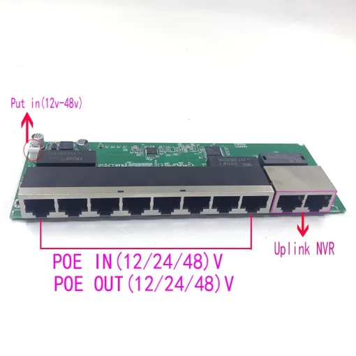 Injetor PoE de 122448 V, 100 mbps