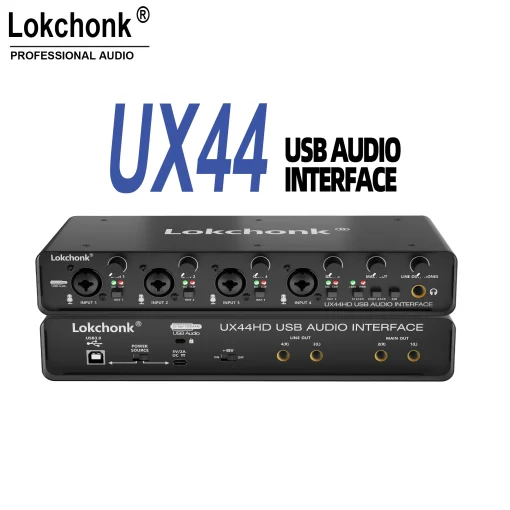 Interface de Áudio UX44 de 4 Canais 192 kHz 32bit