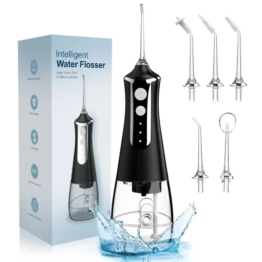 Irrigador Dental Oral com Fio D'água 5 Bicos 3 Modos