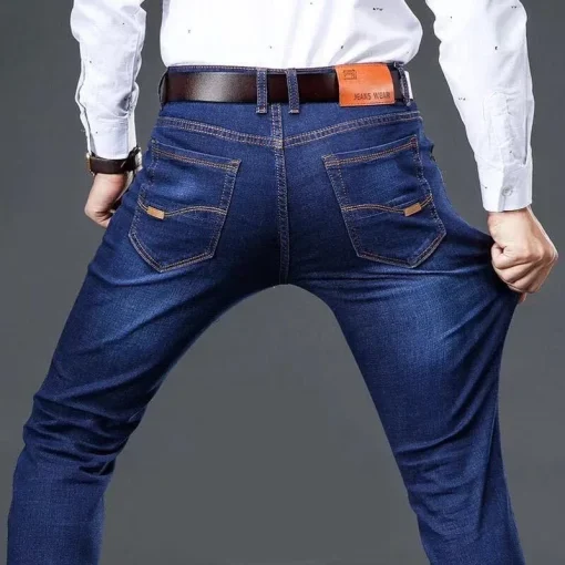 Jeans Jeans Masculinas Outono Inverno Elásticas