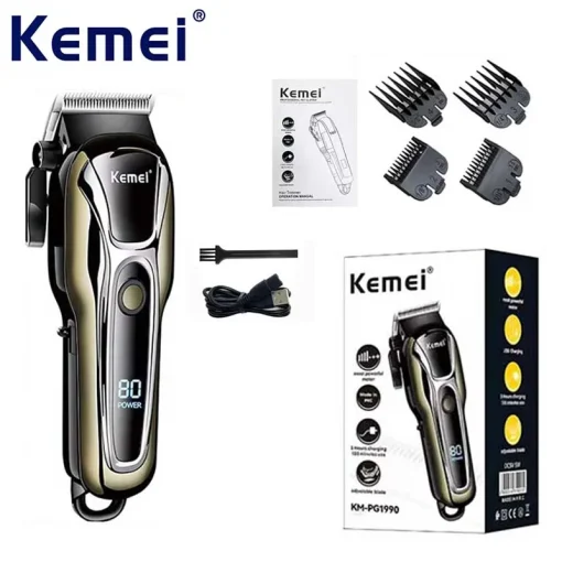 Kemei Máquina de Cortar Cabelo Elétrica Profissional