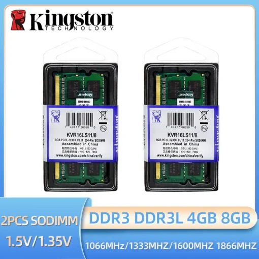 Kingston 2 peças Laptop Ram DDR3L DDR3