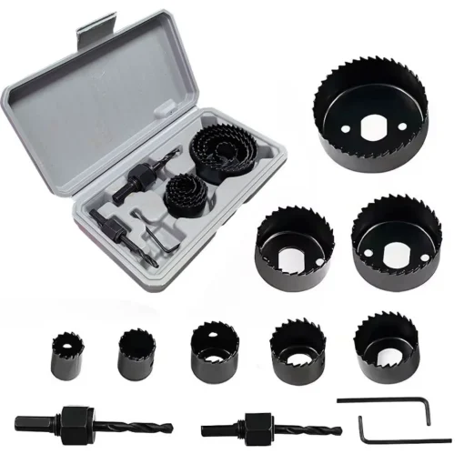 Kit Serra Copo 11Pcs de Carbono Aço