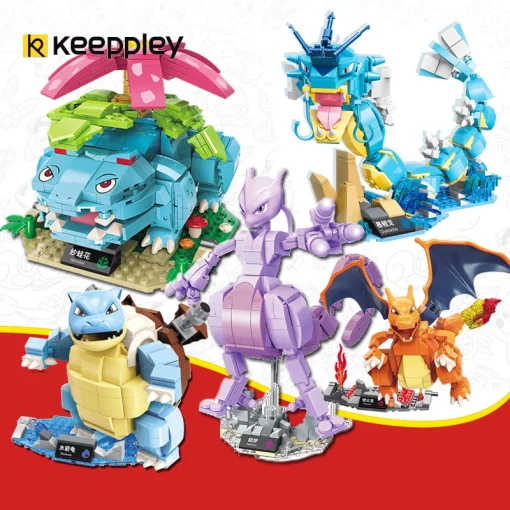 Kit de Blocos Pokémon Pikachu Bulbassauro