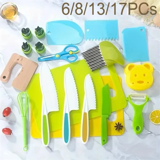 Kit de Cortadores de Cozinha Infantil