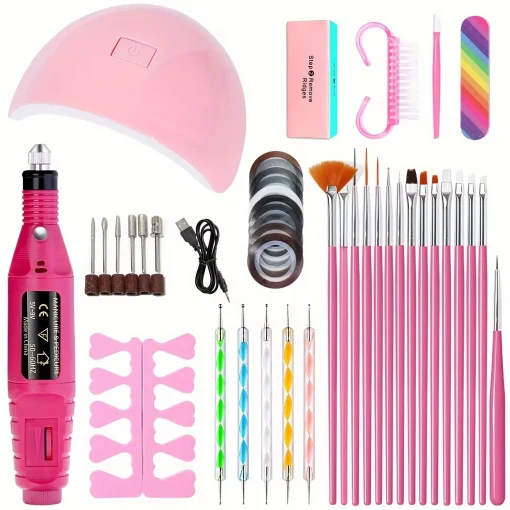 Kit de Unhas LINMANDA Art com Máquina LED UV 54W