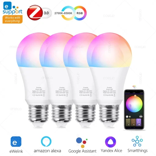 Lâmpada Inteligente Zigbee E27 RGB