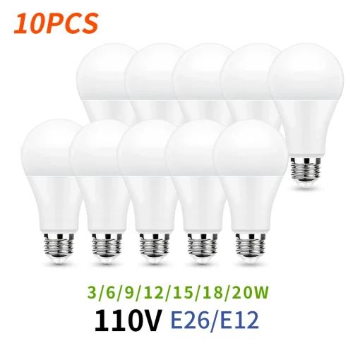 Lâmpadas LED 10 Pçs E26 E12 AC110V