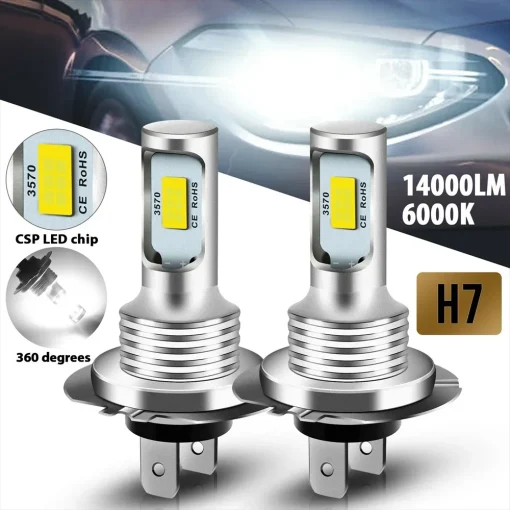 Lâmpadas LED H7 H1 H8 H9 H11 9005 9006 Farol