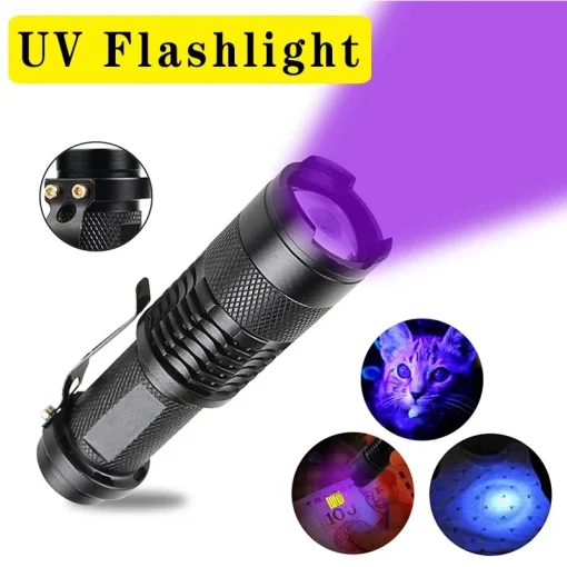 Lanterna Flash UV LED Ultravioleta CZoom Mini Blacklight