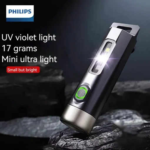 Lanterna recarregável com LED Philips UV Portátil