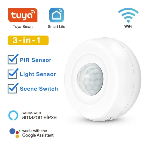 Luz Inteligente Tuya WiFi + Sensor de Movimento PIR