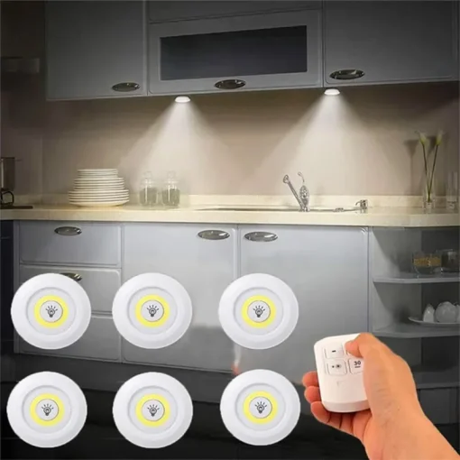 Luz LED regulável debaixo do balcão com bateria