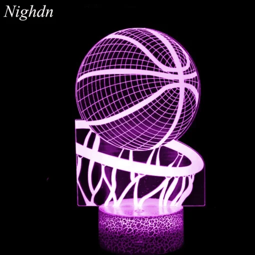 Luz Noturna de Basquetebol 3D