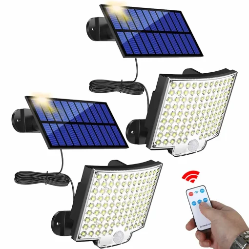 Luz Solar Externa 106LED Sensor de Movimento