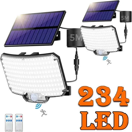 Luz Solar Externa Super Brilhante Sensor de Movimento LED