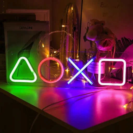 Luz de Ícone de Jogo Personalizado de Letreiro Neon