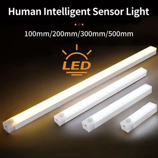 Luz de armário LED com sensor de movimento recarregável